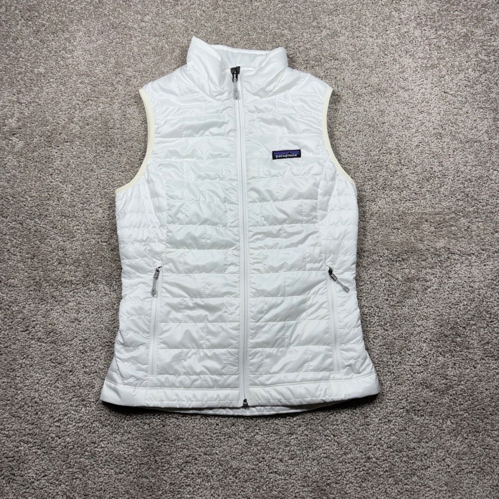 Patagonia Nano Puff Vest Womens XS Birch White Quilted Primaloft 84247 SP20